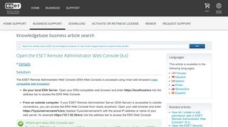 Open the ESET Remote Administrator Web Console (6.x)—ESET ...