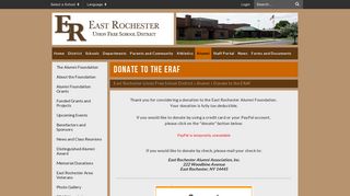 Donate to the ERAF - East Rochester Union Free School District