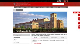Employee Links - Texas Tech University Health Sciences Center El Paso