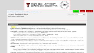 Home - Librarian Reminders - LibGuides at Texas ... - TTUHSC Libraries