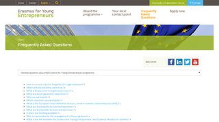 Frequently Asked Questions - Erasmus for Young Entrepreneurs