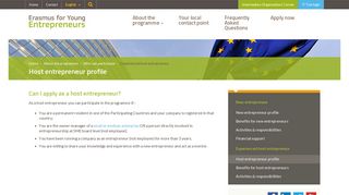 Host entrepreneur profile - Erasmus for Young Entrepreneurs