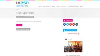 User account | Erasmus Student Network