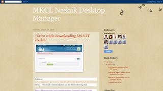 MKCL Nashik Desktop Manager