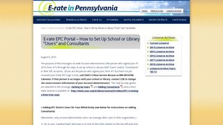E-rate EPC Portal – How to Set Up School or Library “Users” and ...