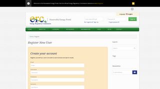 Renewable Energy Portal - User Registration