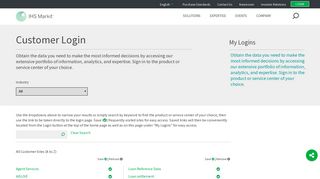Product Login - IHS Markit