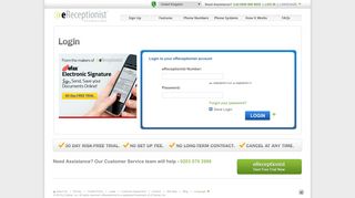Login and manage your eReceptionist® phone system