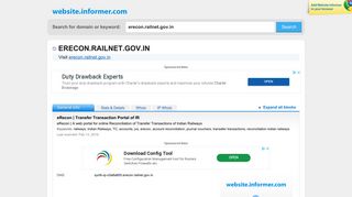 erecon.railnet.gov.in at WI. eRecon | Transfer Transaction Portal of IR