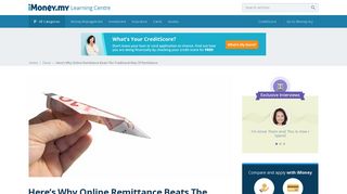 Here's Why Online Remittance Beats The Traditional Way Of ... - iMoney