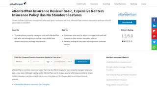 eRenterPlan Insurance Review: Basic, Expensive Renters Insurance ...