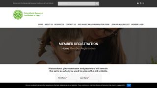 Member Registration – ERFP - Educational Resource Facilitators of Peel