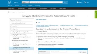 Configuring and managing the Ericom PowerTerm connections - Dell