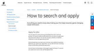 How to Apply For a Job | Careers | Ericsson