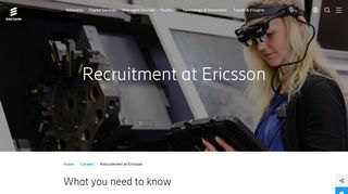 Recruitment | Careers | Ericsson