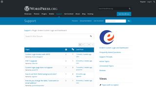 [Erident Custom Login and Dashboard] Support | WordPress.org