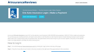 Erie Auto Insurance Login | Make a Payment - Insurance Reviews