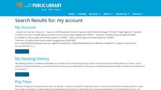 my account | Search Results | Erie County Public Library