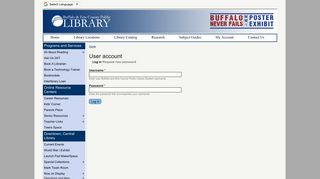 User account | Buffalo and Erie County Public Library System