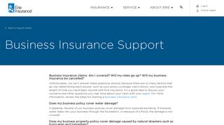 Business Insurance Support | Erie Insurance
