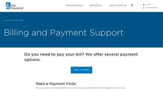 Billing and Payment Support - Erie Insurance