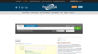 Sign in to gain access to the 5500 listings | FreeERISA