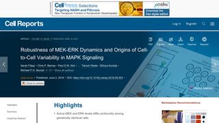 Robustness of MEK-ERK Dynamics and Origins of Cell-to-Cell ...