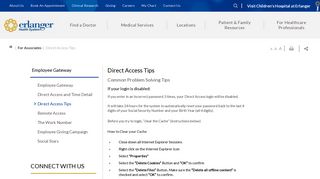 Direct Access Tips - Erlanger