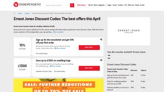 Ernest Jones Discount Code 10% off | February 2019 | The Independent