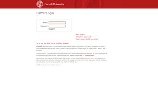 Cornell University Web Login