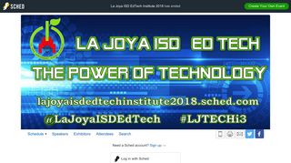 La Joya ISD EdTech Institute 2018: Log In