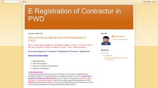 E Registration of Contractor in PWD
