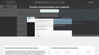 ERocks Martinmarietta. eRocks - Login Page