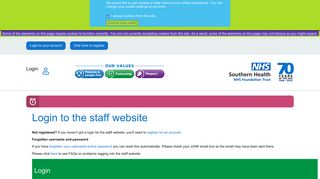 Login | Southern Health NHS Foundation Trust