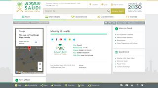 Saudi - National Portal - Ministry of Health