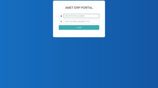 AMET - ERP Portal - Login