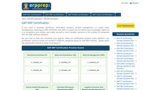 SAP ERP Certification Questions and Online Practice Exam | ERPPrep