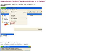 How To Enable Outgoing Mail Authentication in IncrediMail