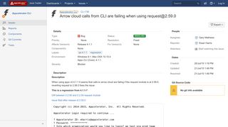 [CLI-738] Arrow cloud calls from CLI are failing when using request ...