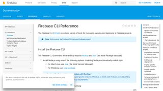 Firebase CLI Reference | Firebase