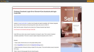 firebase facebook login Error Domain=com.facebook.sdk.login Code ...