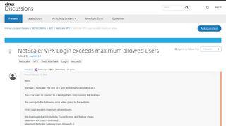 NetScaler VPX Login exceeds maximum allowed users - NetScaler VPX ...