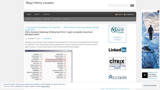 Login exceeds maximum allowed users - Henny Louwers - WordPress ...