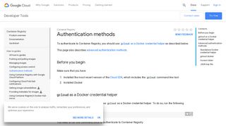 Authentication methods | Container Registry | Google Cloud