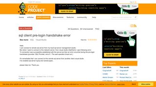sql client pre-login handshake error - CodeProject