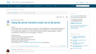 Using ftp server transfers router ios to ftp server - 75048 - The ...