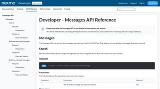 Nexmo Developer | Developer API > Developer - Messages API ...