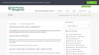 Introducing our new service ERS Connect - First Practice Management