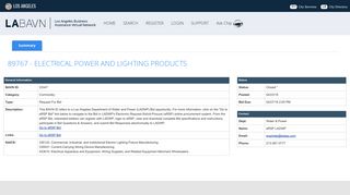 89767 - electrical power and lighting products - City of Los Angeles ...