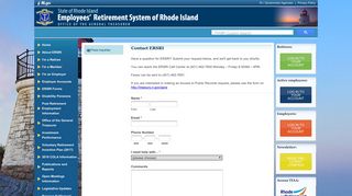 Contact ERSRI | Employees' Retirement System of Rhode Island